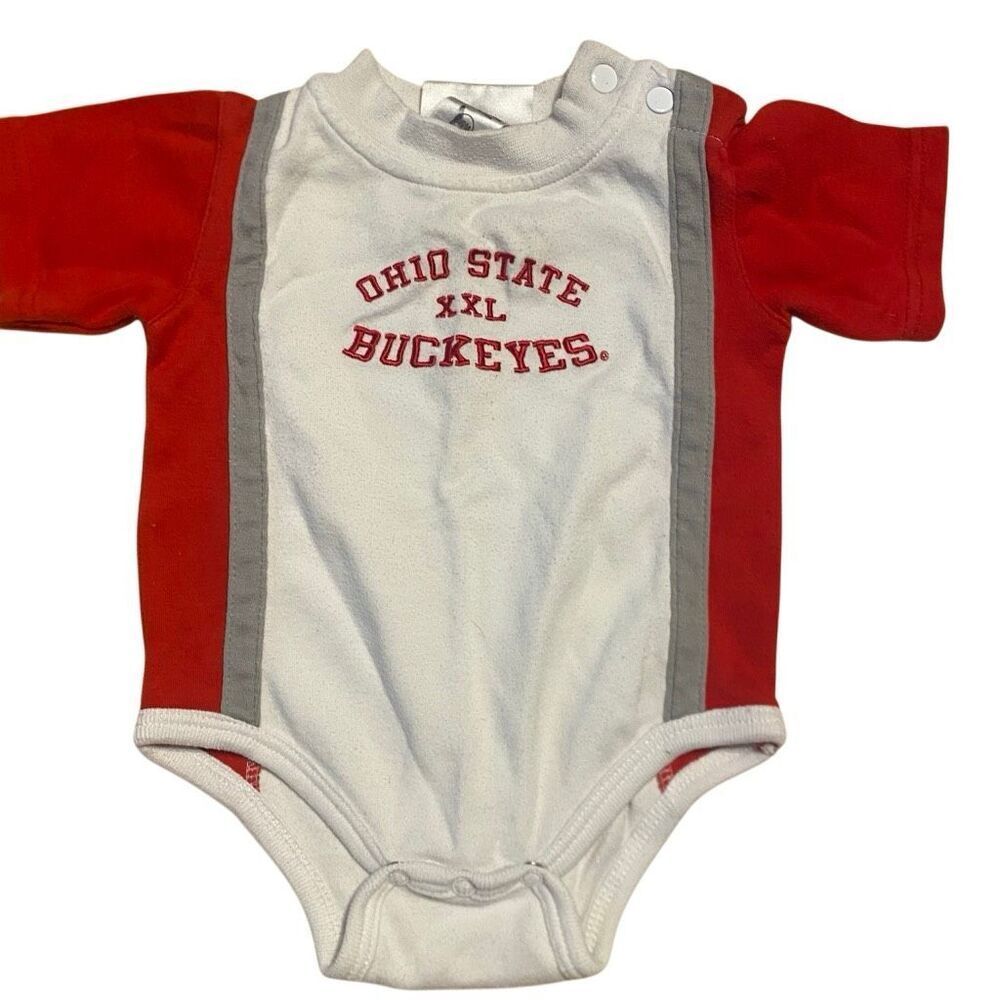 Mighty Mac Sports Ohio state buckeyes infant size 6/9 months red cream minor pil